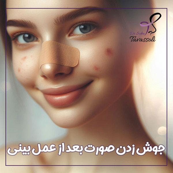 جوش زدن صورت بعد از عمل بینی + دکتر صبا توسلی